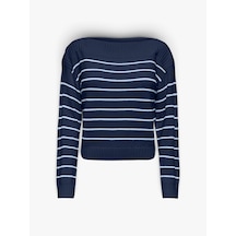 Only Onlkatıa Ls Boatneck Cc Knt Kadın Mavi Kazak - 15374823