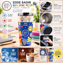 Cool Bottles Çelik Termos Bardak Matara - The Tumbler - Sunshine Fiesta 330ml Mavi
