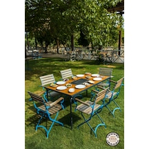 Katlanır Model Mangallı Masa Ahşap