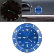 Araç İçi Yapıştırma Saat Araba Işıklı Saat Mavi