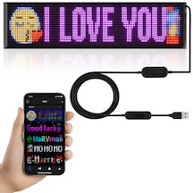 Rgb Led Dijital Ekran App Kontrollü Kumandalı Led Animasyon 37cm