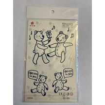 Ayıcık 18x11 Cm Yarı Kalıcı Hayalet Geçici Dövme Yapıştırma Dövme