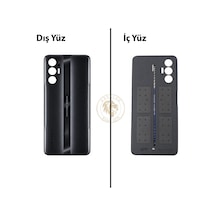 Tecno Pova 3 Siyah Uyumlu Arka Kapak Arka Cam Batarya Pil Kapağı Lazer Kesim Back Cover Diğer