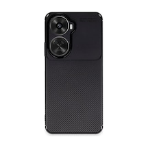 Huawei Nova 12 Se Uyumlu Kılıf Auto Focus Karbon Kapak - Siyah