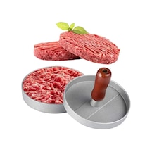Mucit Home Paslanmaz Çelik Hamburger Köfte Yapma Pres Aparatı Çelik Burger Köfte Kalıbı Beyaz