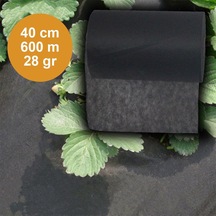40 CM x600M Siyah Tekstil Mulch Siyah Agril 28 G Tarımsal Ot Örtüs