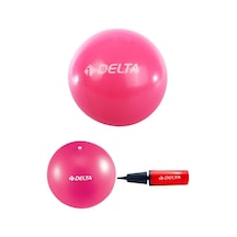 Delta 55 Cm Pilates Topu 20 Cm Mini Denge Topu ve Pompası Seti Pembe