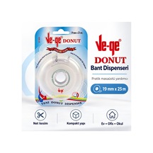 Donut Şeffaf Bant Dispenseri 19 Mm X 25 M 1 Adet
