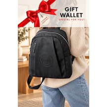 Siyah 6026 Cuzdanli Orijinal Just Polo Kadin 9 Bolmeli Orta Boy Sirt Cantasi 31x29 Cm Siyah - Taba