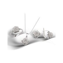 Kuyumcudükkani Avusturya"crystal"taşlı Mini Set -24001-w-w 19 Beyaz