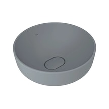 Kale Zero 2.0 40 Cm Mat Taş Gri Yuvarlak Çanak Lavabo Mat Gri