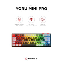 Rampage Yoru Mini Pro Type-c Rgb Red Swich Mekanik Kablosuz Oyunc