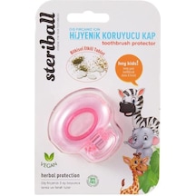 Steriball Diş Fırçası Koruma Kabı Çocuk - Toothbrush Protector Zebra Antrasit