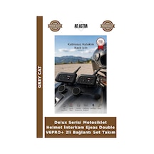 Delux Serisi Motosiklet Helmet İnterkom Ejeas Double V6pro+ 2li Bağlantı Set Takım