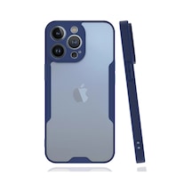 Apple iPhone Uyumlu 14 Pro Kılıf Platin Silikon - Lacivert İtdark27531