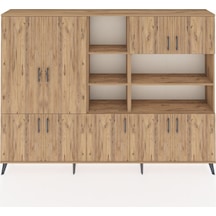 Arges Dolap 14 Raflı 9 Kapaklı 220x30x163 Çam-çam Çam-çam