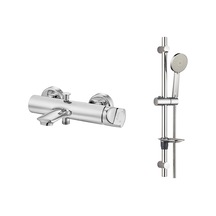 Eca Myra Banyo Bataryası + T-may Lidya Oval Borulu Hareketli Sürgülü Duş Seti Üst Takımı Krom