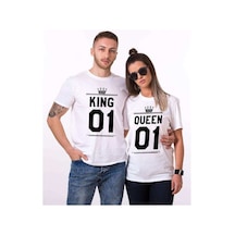 Tshirthane King 01 Queen Sevgili Kombinleri Tshirt Kombini Beyaz