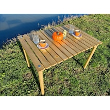 Brotherscraft Ahşap Katlanır Rulo Kamp Ve Piknik Masası 80 60 ...