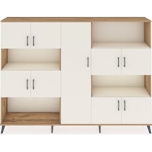 Arges Dolap 10 Raflı 9 Kapaklı 220x30x163 Çam-aytaşı Aytası - Atlas Çam