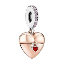Nur Silver Aşkınızı Ortaya Çıkarın Kalp Madalyon Gümüş Charm - NUR-CM00272