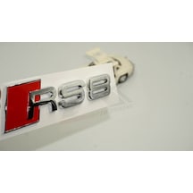 Audi Rs8 Bagaj Krom Abs 3M 3D Yazı Logo Amblem Ürün