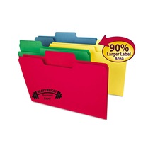 Supertab Ağır Dosya Klasörü, Büyük Boy 1/3 Kesim Tab, Yasal Boyut, Çeşitli Ana Renkler, Kutu Başına 50 15410