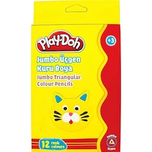 12 Renk Jumbo Üçgen Kuru Boya Sarı
