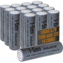 I-gen Industrial E003 Inr 18650 3.7v 2500 Mah 12c 9.25wh Li-ıon Şarjlı Pil Düz Başlı Lityum Pil 16'lı Paket I-gen132