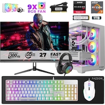 Xaser Star X140 R7-5700X 16 GB 1 TB SSD 16 GB RX9060XT 27" Dos NVME Masaüstü Oyuncu Bilgisayarı