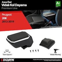 S-dizayn Peugeot 208 Abs Vidalı Kol Dayama Kolçak Gri 2012-2019 A