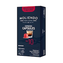 Moliendo No:10 Nespresso Uyumlu Kapsül Kahve 10'lu 55 G - 8 Adet Tarı