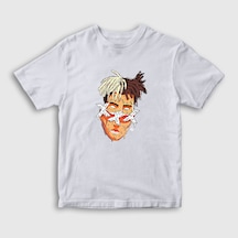 Presmono Unisex Çocuk Melting Xxxtentacion T-shirt Beyaz