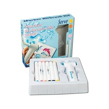 Serve Aırbrush Kıt 12 Keçeli Kalem İle Birlikte 124-Pembe