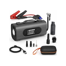 Enshall Ens001 Jump Starter - 10 İn 1 12000 Mah Araç Akü Takviye Cihazı Hava Kompresörü Powerbank Süpürge Led Fener