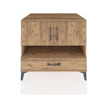Kronos Şifonyer 3 Raflı Tek Çekmeceli 2 Kapaklı 88x59x80 Çam-çam Atlas Çam