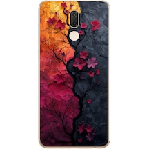Huawei Mate 10 Lite Uyumlu Yaprak Geçişkenliği Baskılı Silikon Kılıf Renkli