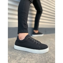 Siyah Beyaz Mode Bağcıklı Süet Erkek Günlük Sneaker Ayakkabı Çok Renkli