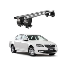 Royal Skoda Octavia Iıı 2013 Ve Sonrası Uyumlu Gri Kilitli Ara Atkı Port Bagaj Tavan Barı