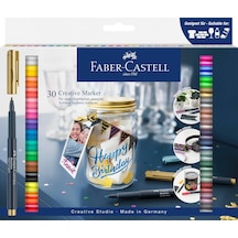 Faber-castell 30'lu Creative Markör Seti,suya Dayanıklı,kalıcı Mü