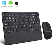 Microcase Tablet Ve Telefonlar İçin Bluetooth Touchpad Klavye Ve Mouse Set Siyah- Al5397 Siyah
