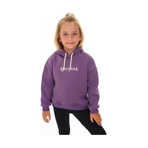 Toontoy Kız Çocuk Kapüşonlu Natural Nakışlı Sweatshirt Mor