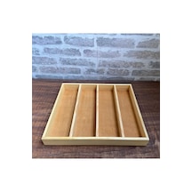 40x35 Cm Ahşap Kaşıklık Çekmece İçi Kepçe Maşa Ve Servis Gereçleri Düzenleyici Organizer Doğal Ahşap