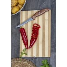 Bambu Çizgili Kesme Tahtası Kesim Panosu Ekmek Tahtası Bambu Kahverengi Diğer