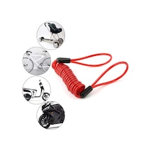 Knmaster Motosiklet Disk Kilidi Hatırlatıcı Kablo Kırmızı