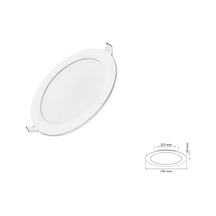9w Sıva Altı Yuvarlak Slim Led Panel Beyaz Işık 2 Adet Diğer