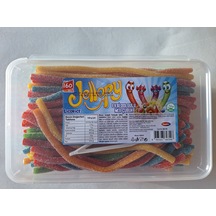 Jellopy Licorice Borucuk Ekşi Şeker Dolgulu Mix Çubuk Jelibon 160 Adet