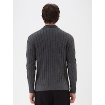 Xint Antra Dokulu Yumuşak Dokulu Regular Fit Kazak 801798 Antrasit
