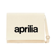Aprilia Text Logo Krem Postacı Çantası Krem Kanvas Postacı Çantası