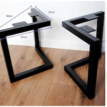 Fbt Dekoratif Masa Ayağı Metal Masa Ayağı 2adet Metal Ayak Siyah